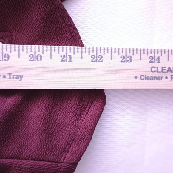 Mine Biker Style Jacket Women's Size Large Maroon Lightweight - Picture 6 of 7